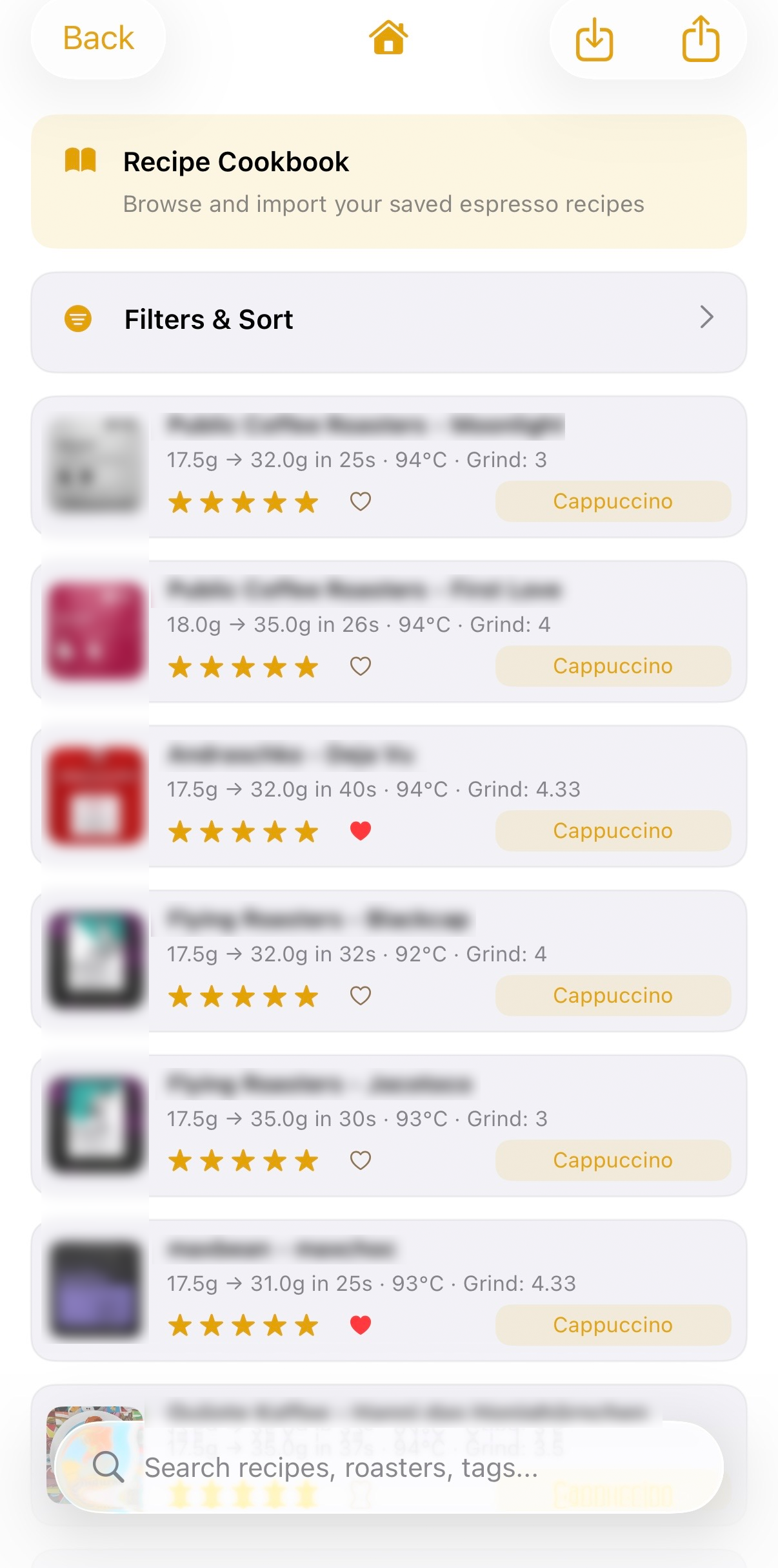 Recipe library
